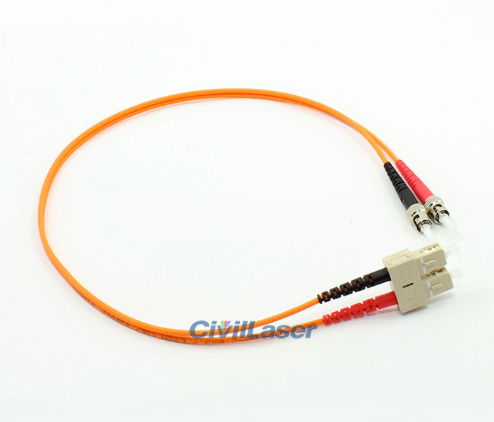 ST-SC Double Core Multimode Fiber Patch Cord